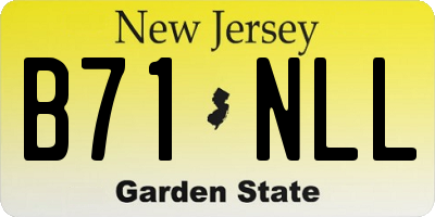 NJ license plate B71NLL