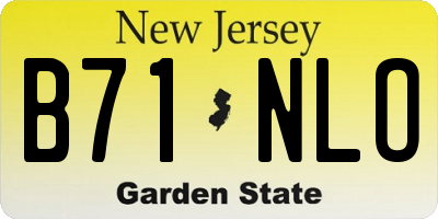 NJ license plate B71NLO