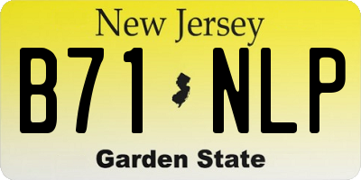 NJ license plate B71NLP