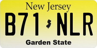 NJ license plate B71NLR