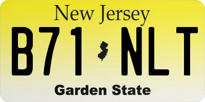 NJ license plate B71NLT