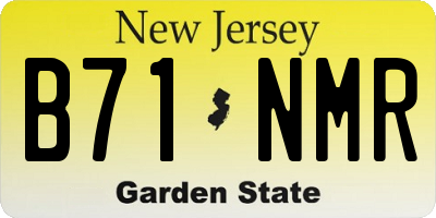 NJ license plate B71NMR