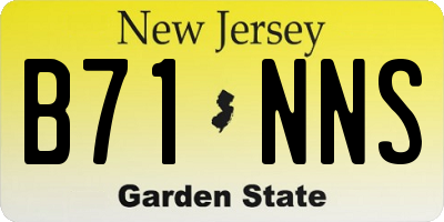 NJ license plate B71NNS