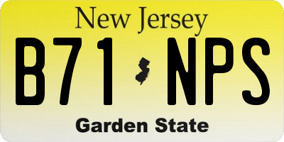 NJ license plate B71NPS
