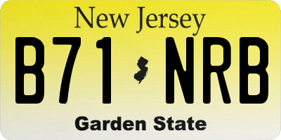 NJ license plate B71NRB