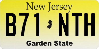 NJ license plate B71NTH