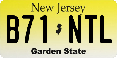 NJ license plate B71NTL