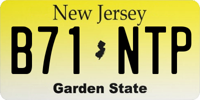 NJ license plate B71NTP