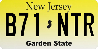 NJ license plate B71NTR