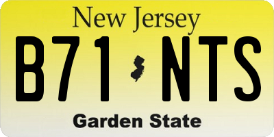NJ license plate B71NTS