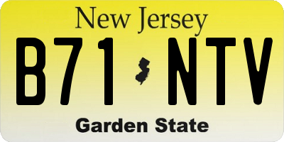NJ license plate B71NTV