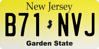 NJ license plate B71NVJ