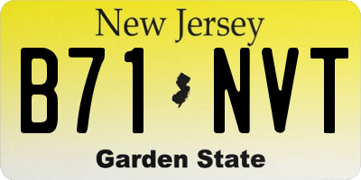 NJ license plate B71NVT