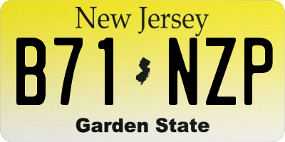 NJ license plate B71NZP