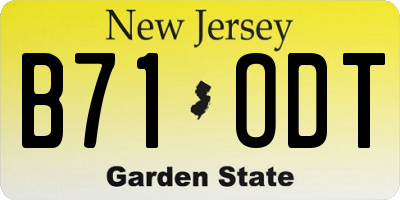 NJ license plate B71ODT