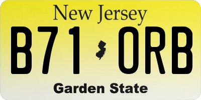 NJ license plate B71ORB
