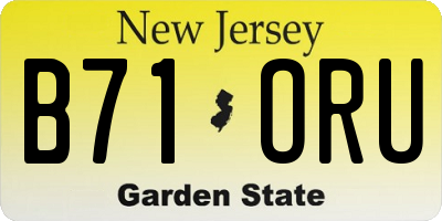 NJ license plate B71ORU