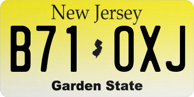 NJ license plate B71OXJ