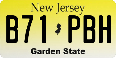 NJ license plate B71PBH