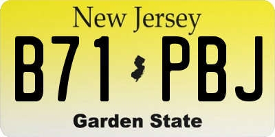 NJ license plate B71PBJ