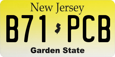 NJ license plate B71PCB