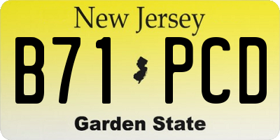 NJ license plate B71PCD