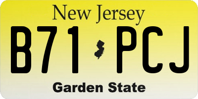 NJ license plate B71PCJ