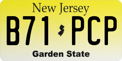 NJ license plate B71PCP