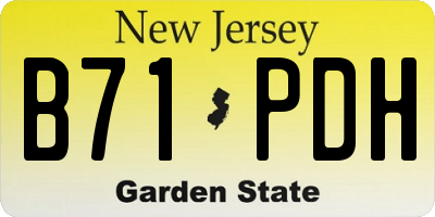 NJ license plate B71PDH