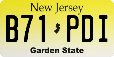 NJ license plate B71PDI