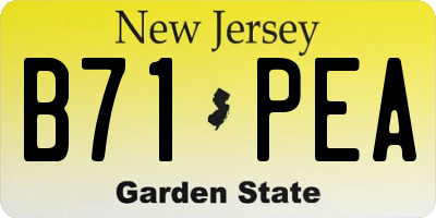 NJ license plate B71PEA