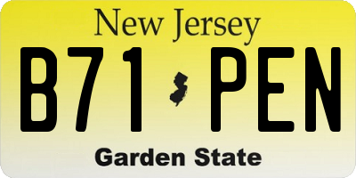 NJ license plate B71PEN