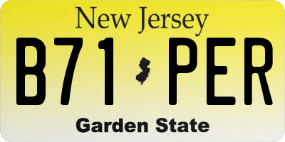 NJ license plate B71PER