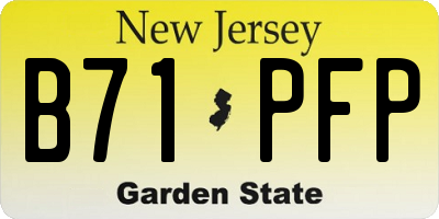 NJ license plate B71PFP