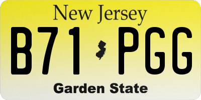 NJ license plate B71PGG