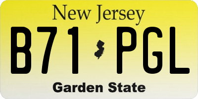 NJ license plate B71PGL
