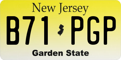 NJ license plate B71PGP