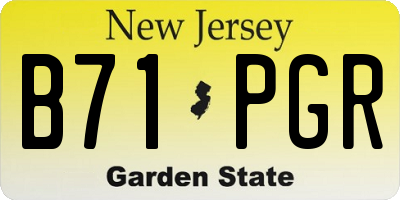 NJ license plate B71PGR