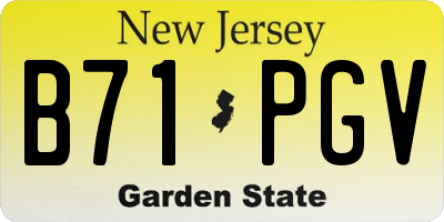 NJ license plate B71PGV