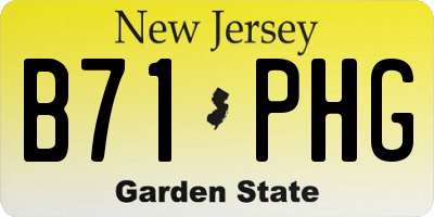 NJ license plate B71PHG