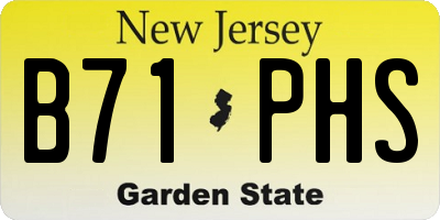 NJ license plate B71PHS
