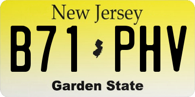 NJ license plate B71PHV