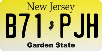 NJ license plate B71PJH