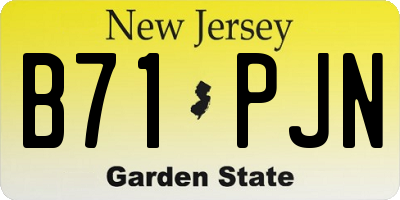 NJ license plate B71PJN