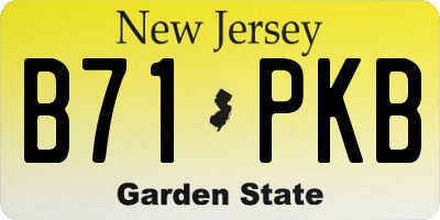 NJ license plate B71PKB