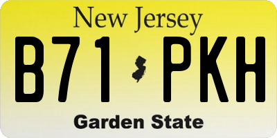 NJ license plate B71PKH