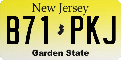 NJ license plate B71PKJ