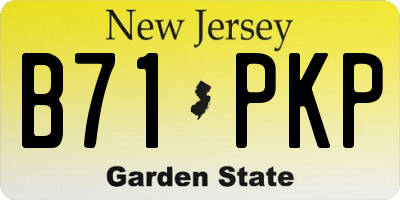 NJ license plate B71PKP