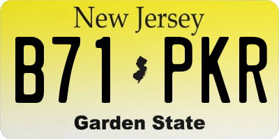 NJ license plate B71PKR