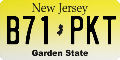 NJ license plate B71PKT